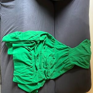 Vibrant Green Strapless Dress
